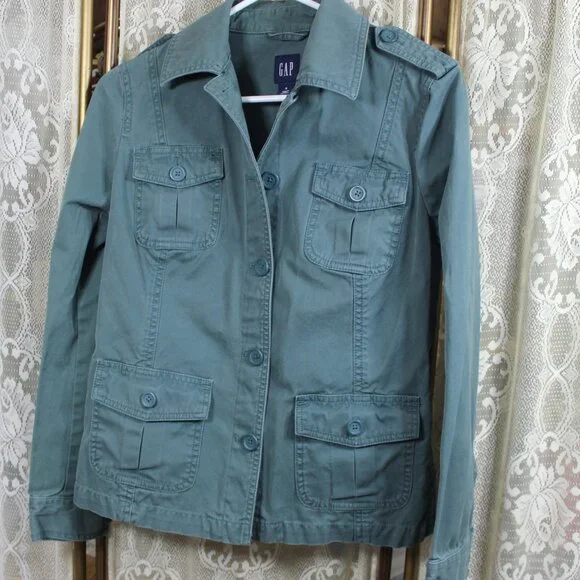 Ladies Military Style Utility Jacket Size Small-DS1 - Picture 2 of 4
